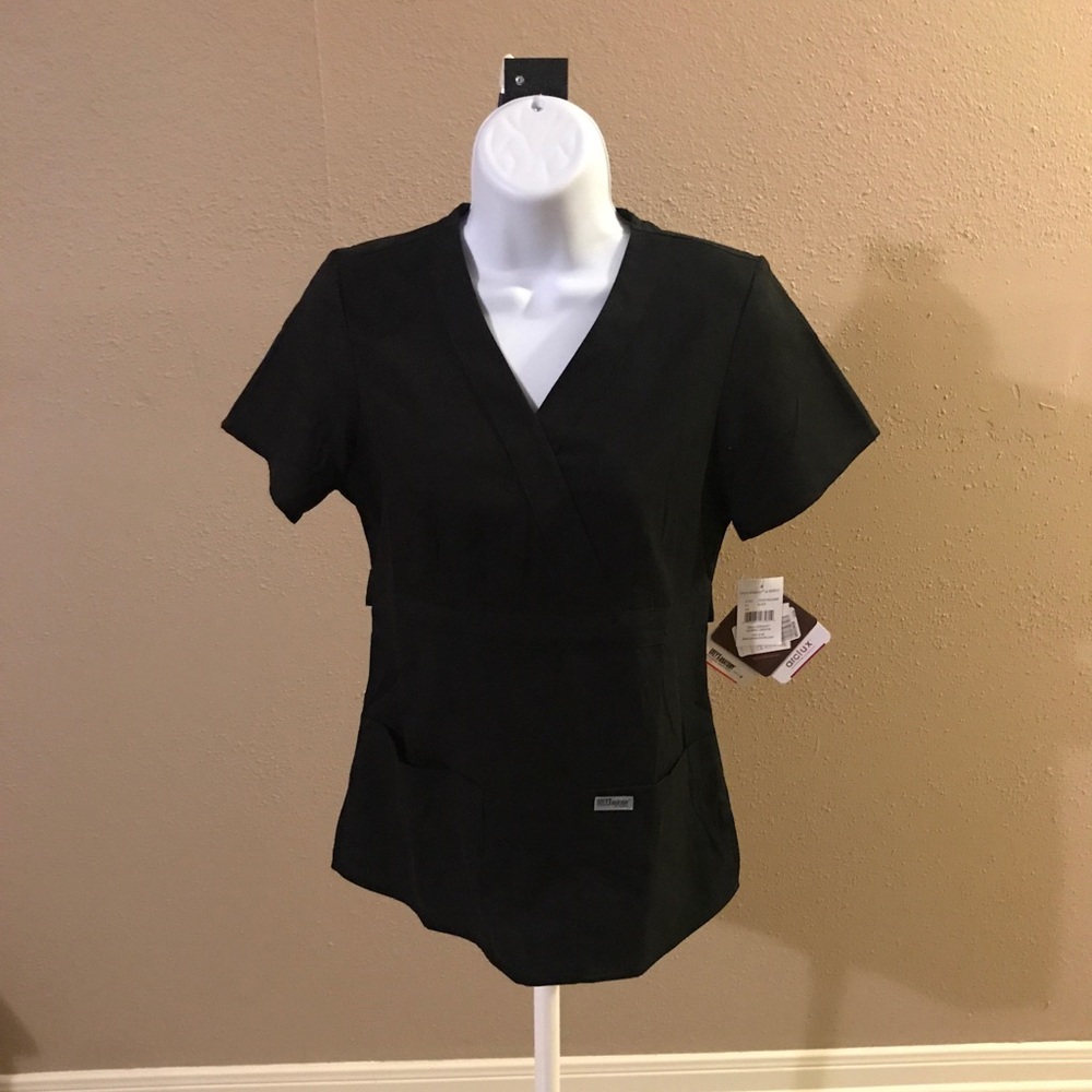 NWT Grey’s Anatomy Black Scrub Top